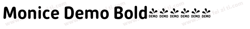 Monice Demo Bold字体转换
